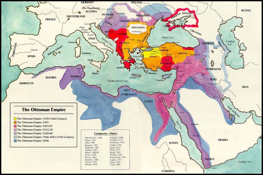 Расширение Оттоманской империи 1359–1856