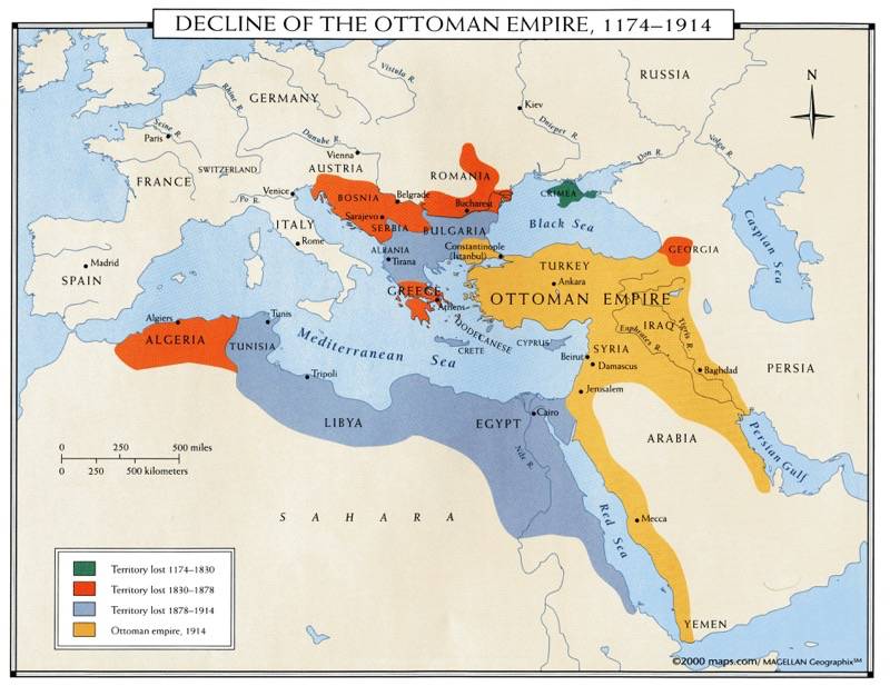 Сокращение Оттоманской Империи