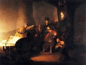 Рембрант. Иуда возвращает первосвященникам 30 серебренников