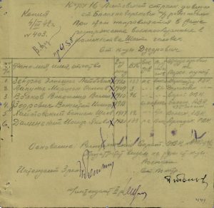 Справка о направлении в т. ч. Б. Хайтовского в распоряжение 16-й Литовской дивизии