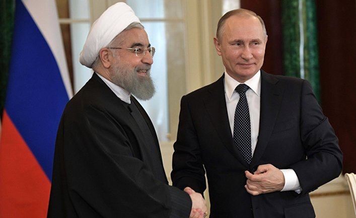 Путин и лидер Ирана Рухани