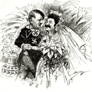 Английская карикатура на советско-германский пакт