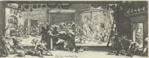 61. Жак Калло. Грабеж таверны, 1633