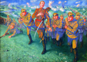 51. Кузьма Петров-Водкин. На линии огня, 1916