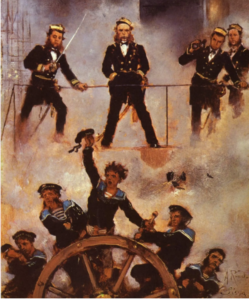 56. Антон Ромако. Адмирал Тегетxофф в морской битве около Лиссы, 1880