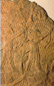 Фрагмент ассирийской стелы "Разрушение Лачиша", 8 век д.н.э.