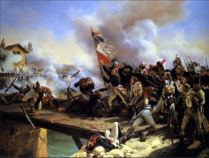 47. Орас Верне. Наполеон Бонапарт ведет свои войска через Аркольский мост, 1826 г.