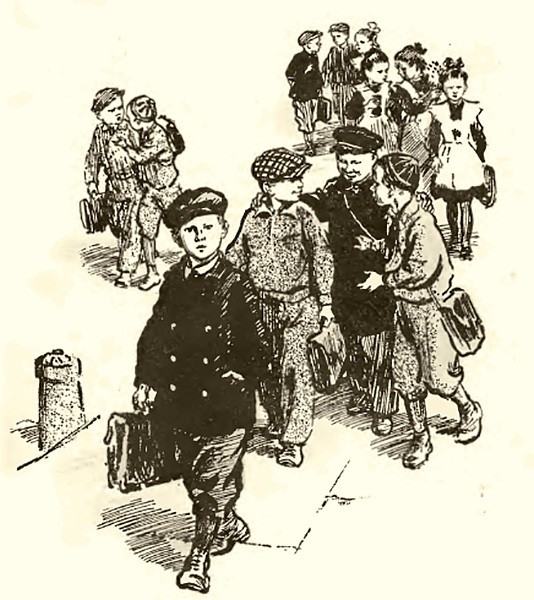 Иллюстрация Георгия Фитингофа к книге «Витя Малеев в школе и дома». 1953 г