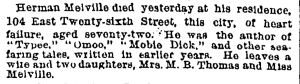 Некролог, опублиеованный в газете Нью Йорк Таймс 29 сентября 1891 года